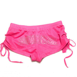 Miami Styles Crystal embellished mesh tie short